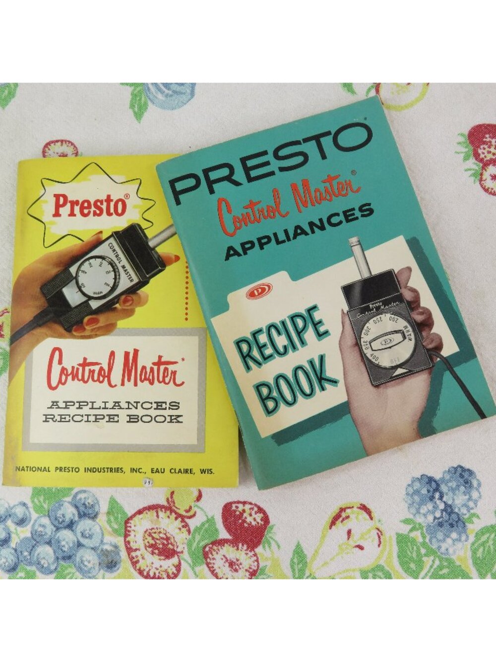 Lot of 2 Presto Control Master Appliances Recipe 1959 & 1964 Manual Instructions